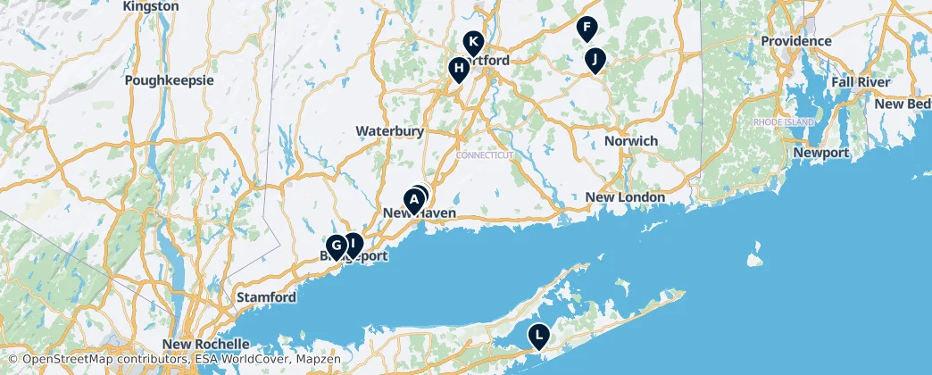Map of Connecticut