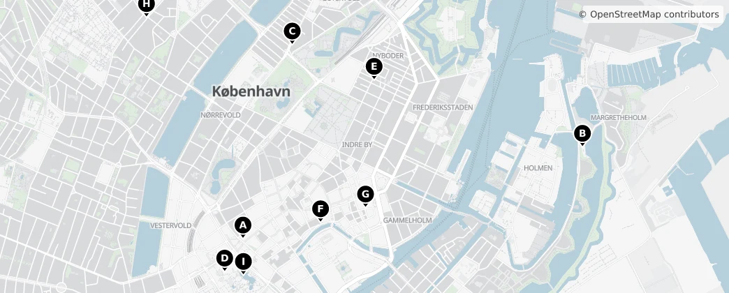 Map of Copenhague