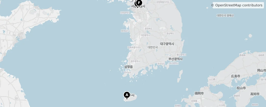 Map of Corea del Sur