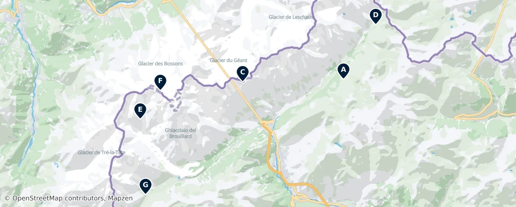 Map of Courmayeur