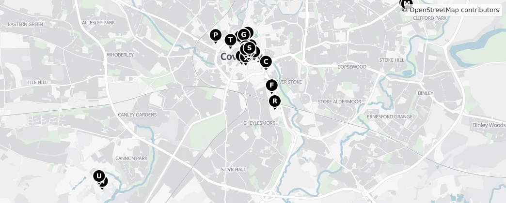 Map of Coventry
