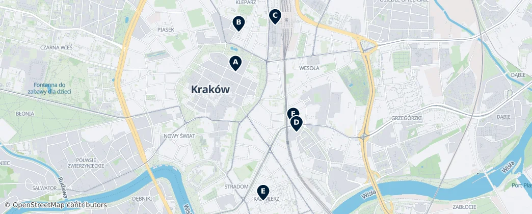 Map of Cracovia