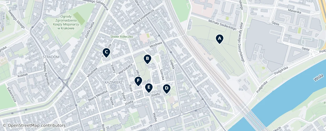 Map of Cracovia