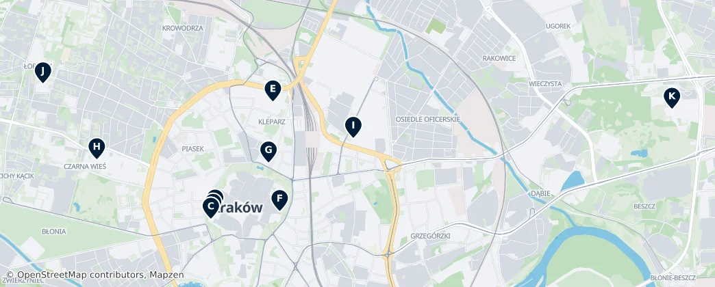 Map of Cracovia