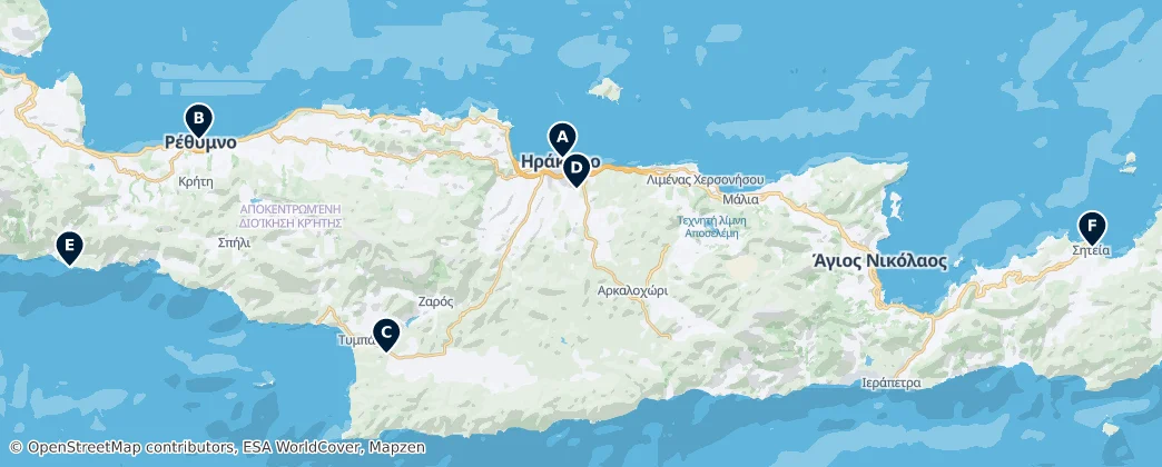 Map of Creta