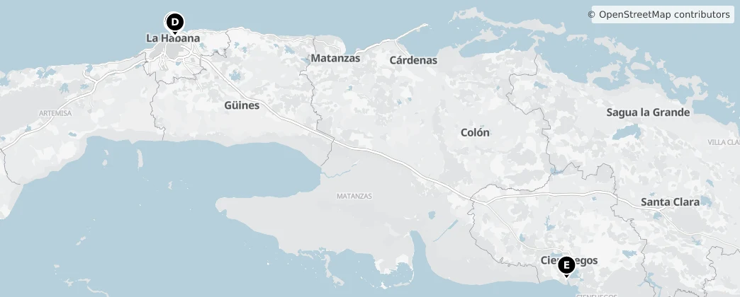 Map of Cuba