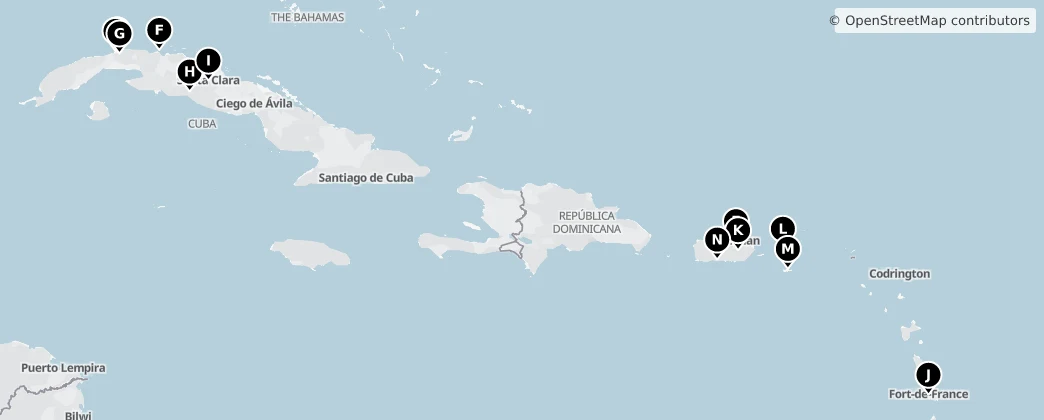 Map of Cuba