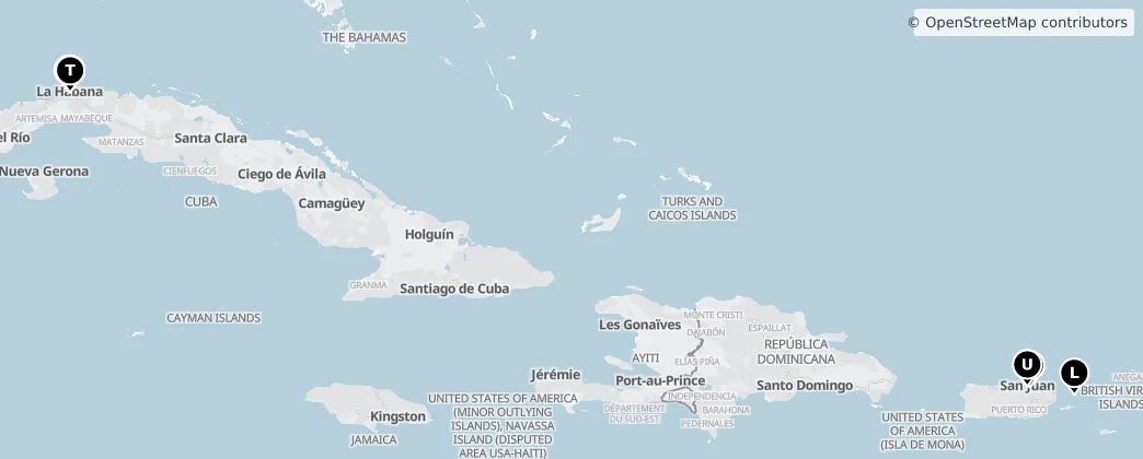 Map of Cuba