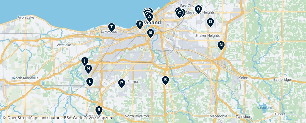 Map of Condado de Cuyahoga