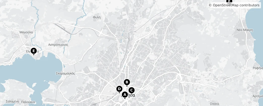 Map of Decentralized Administration of Attica