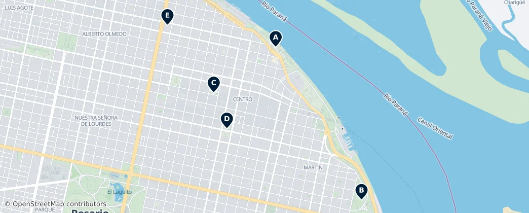 Map of Departamento Rosario