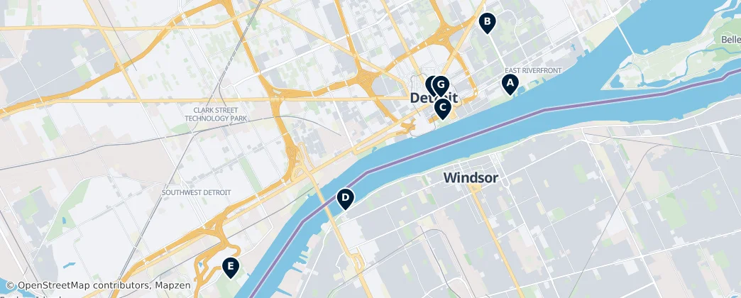 Map of Detroit