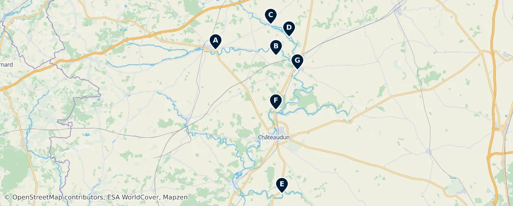 Map of Distrito de Châteaudun