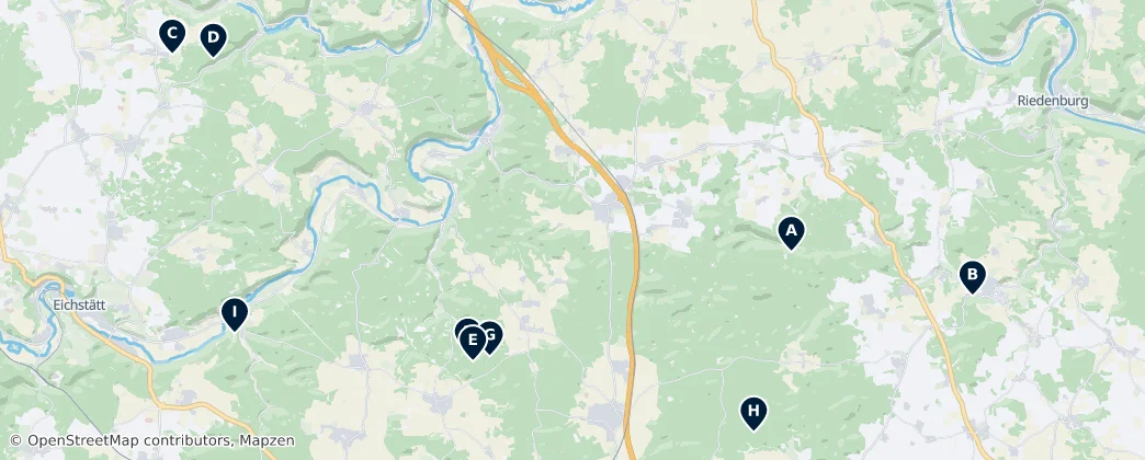 Map of Distrito de Eichstätt