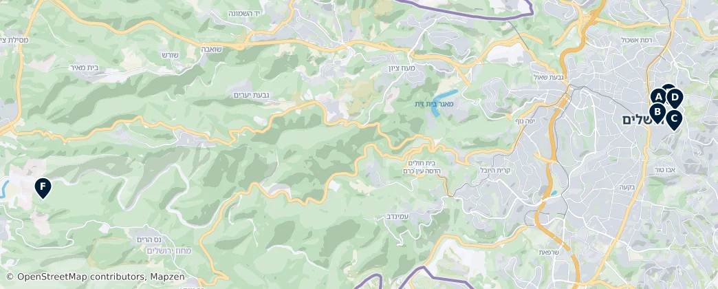 Map of Distrito de Jerusalén