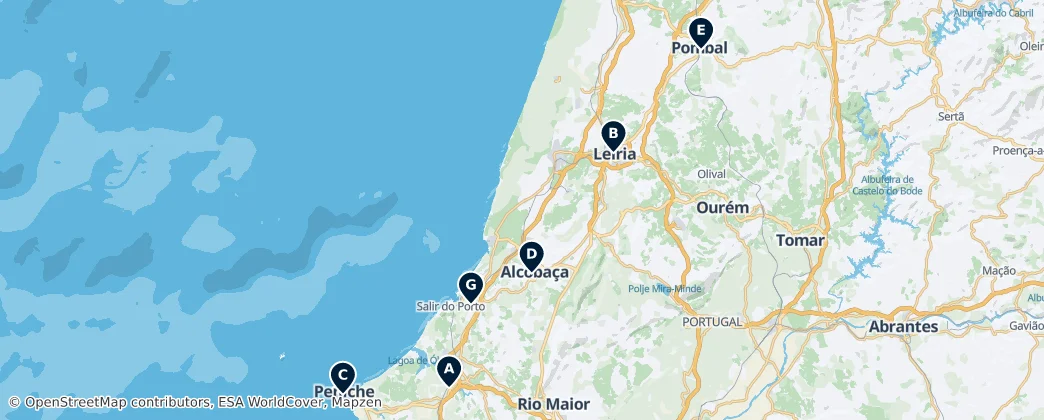 Map of Leiría