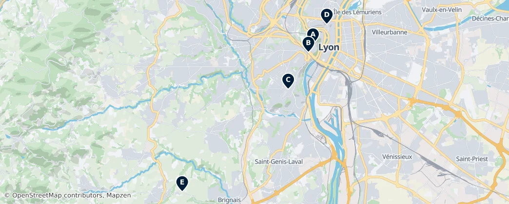 Map of Distrito de Lyon