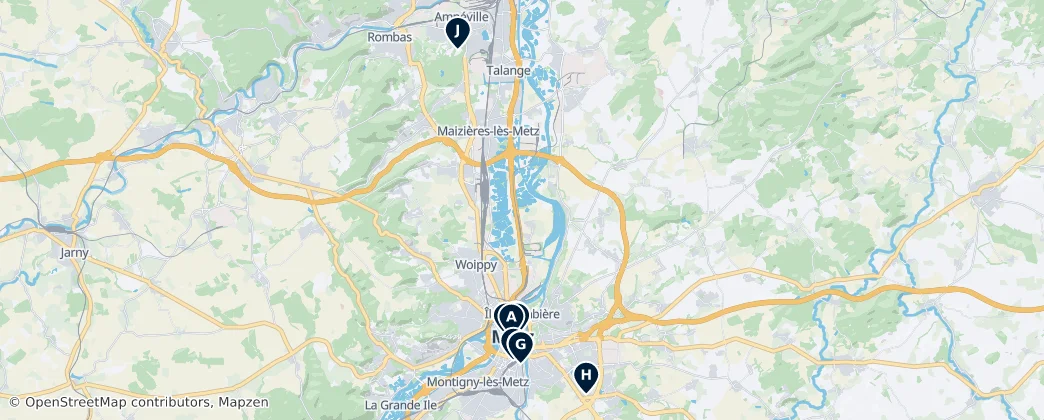 Map of Distrito de Metz