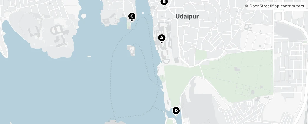Map of Distrito de Udaipur
