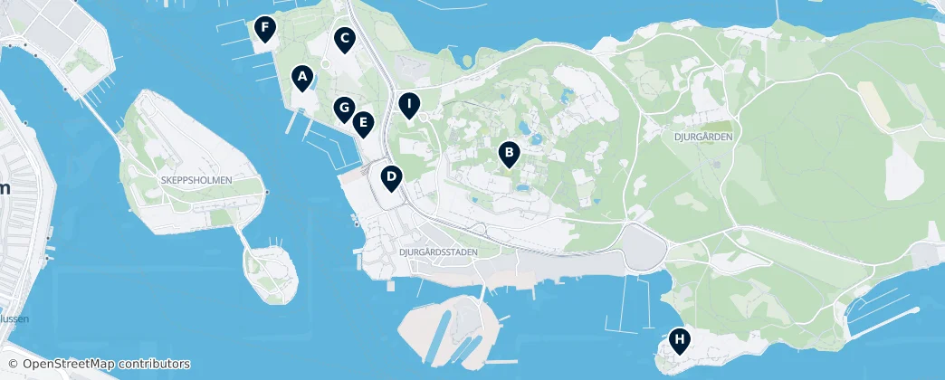 Map of Djurgården