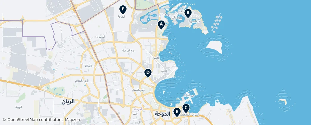 Map of Doha