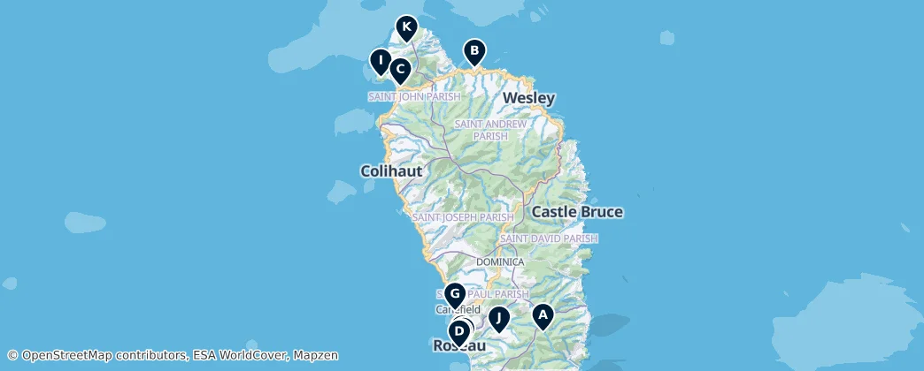Map of Dominica