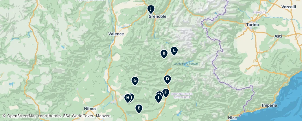 Map of Drôme-Alpes