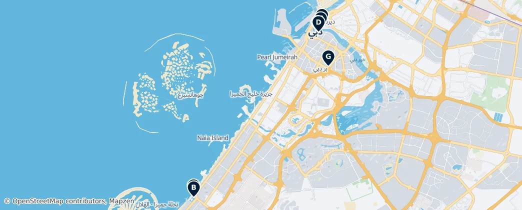 Map of Dubái