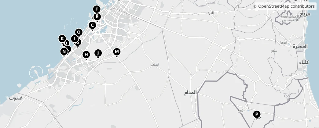 Map of Dubái
