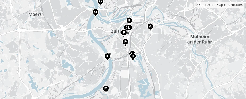 Map of Duisburgo