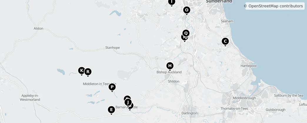 Map of Durham