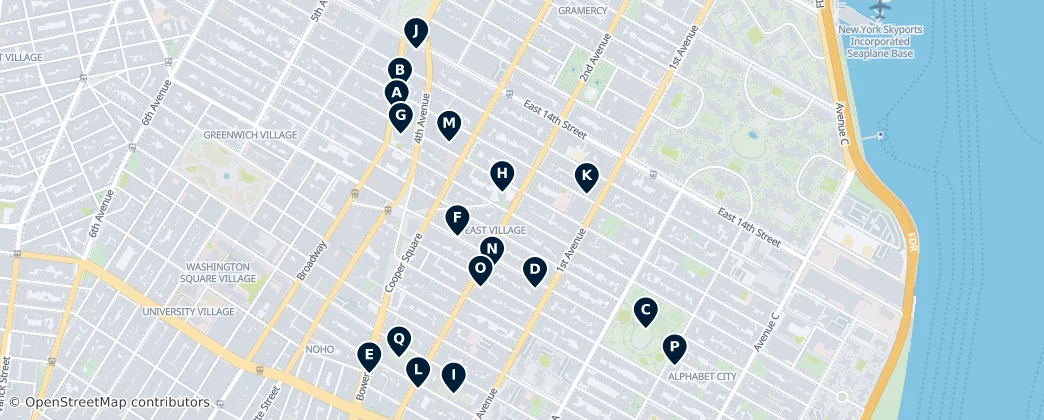 Map of East Village