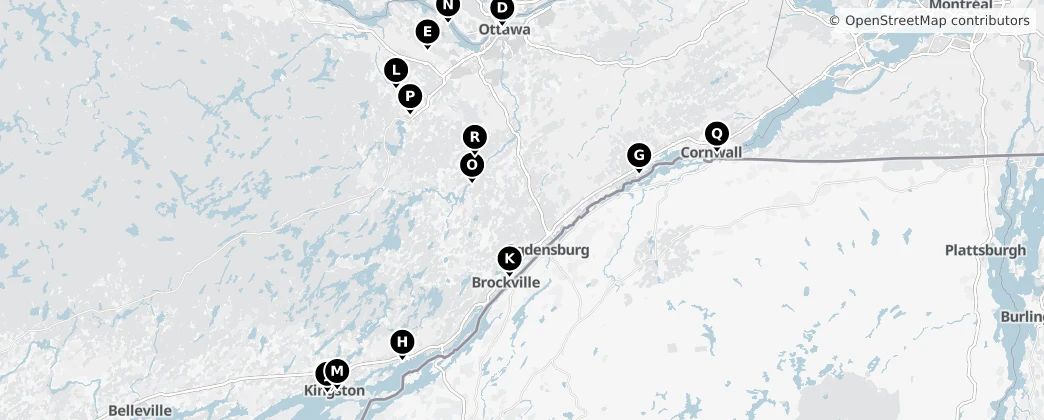 Map of Eastern Ontario