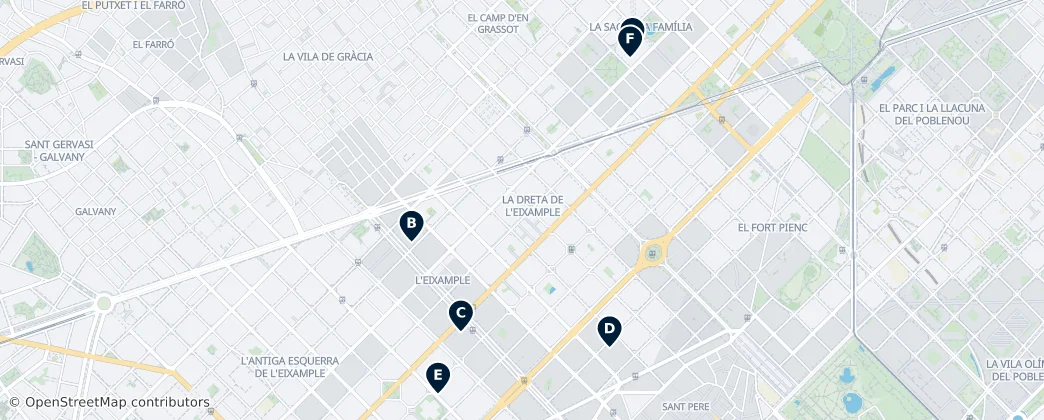 Map of Eixample