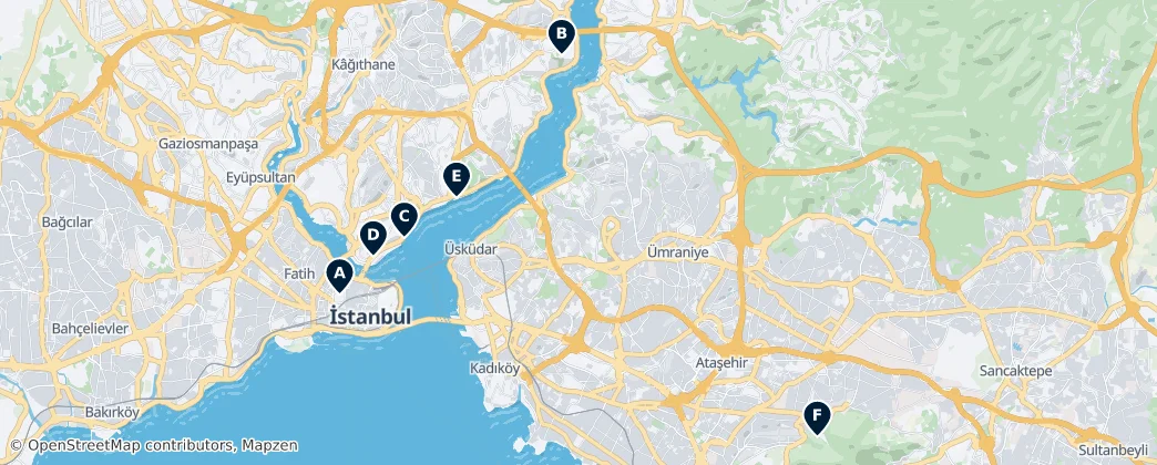Map of Estambul