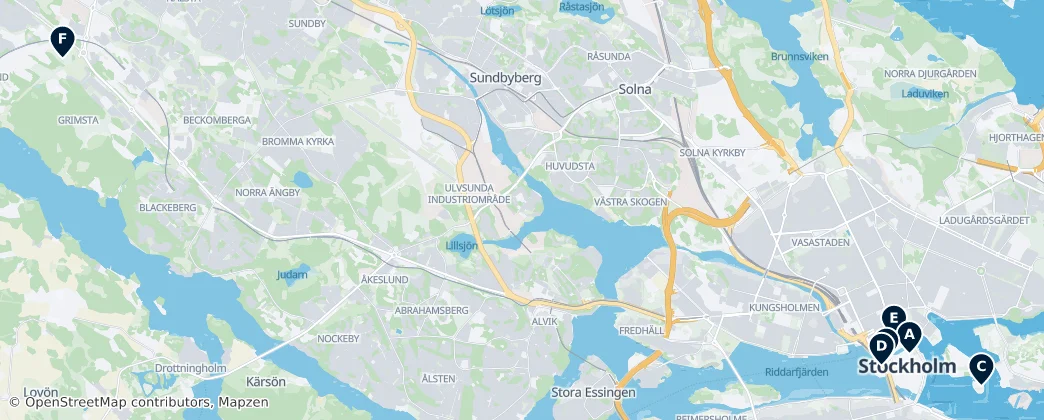 Map of Estocolmo