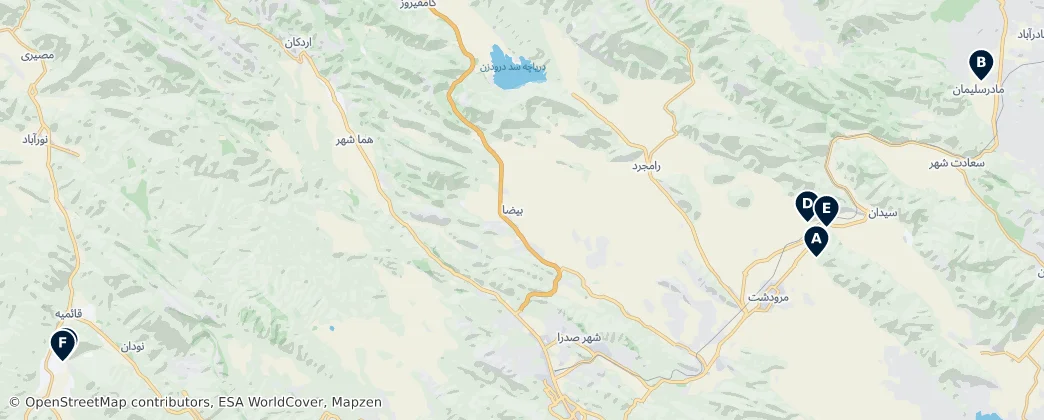 Map of Provincia de Fars