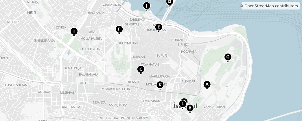 Map of Distrito de Fatih