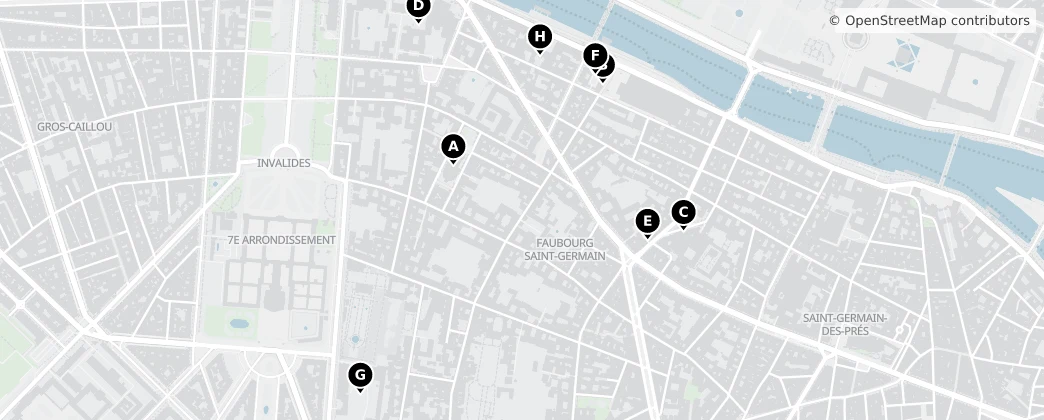 Map of Faubourg Saint-Germain