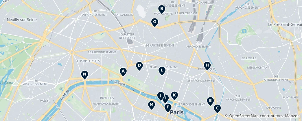 Map of Francia