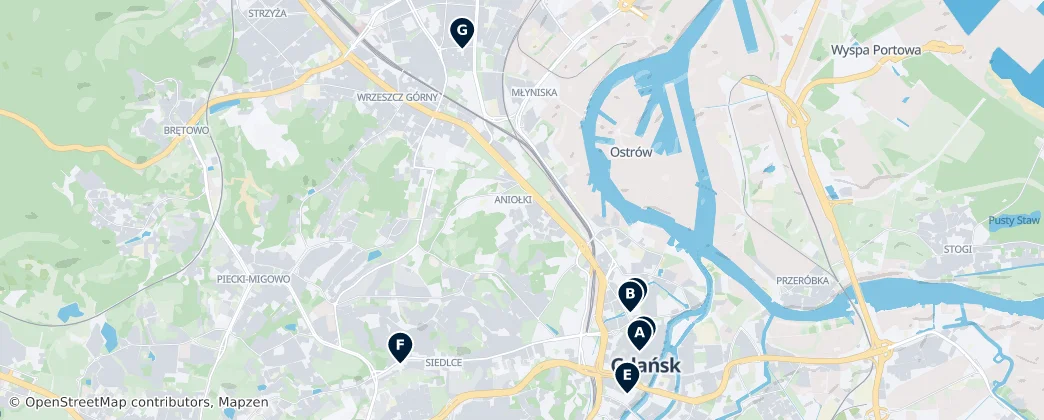 Map of Gdansk