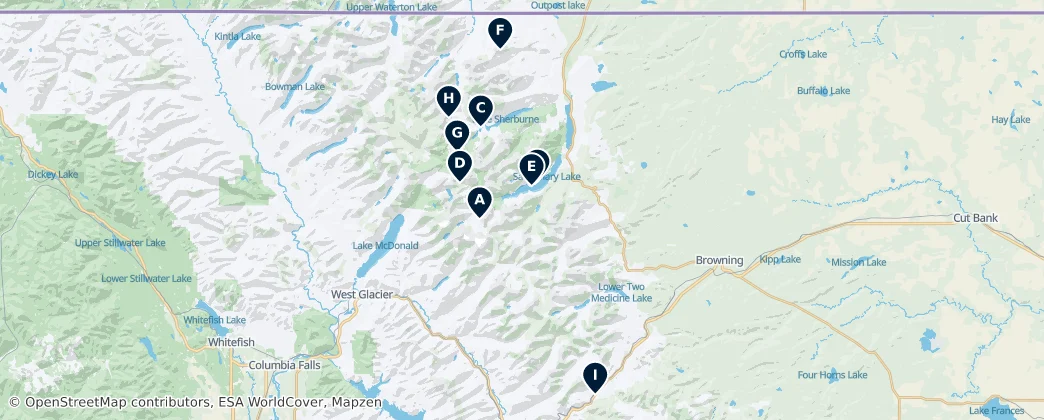 Map of Condado de Glacier