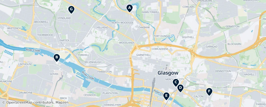 Map of Glasgow