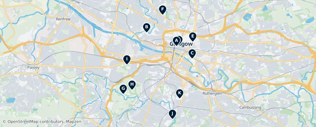 Map of Glasgow