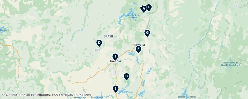 Map of Goiás