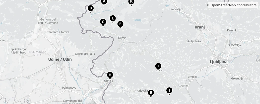 Map of Goriška regija