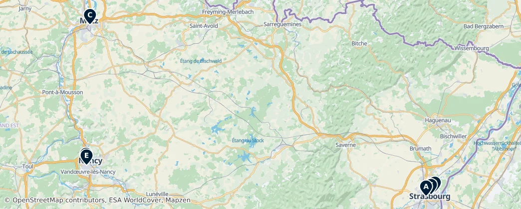 Map of Región de Gran Este