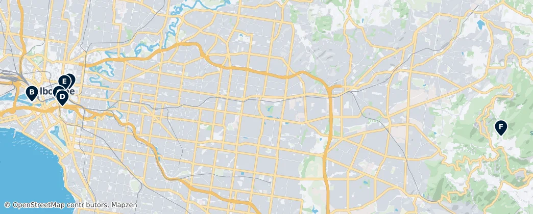 Map of Melbourne