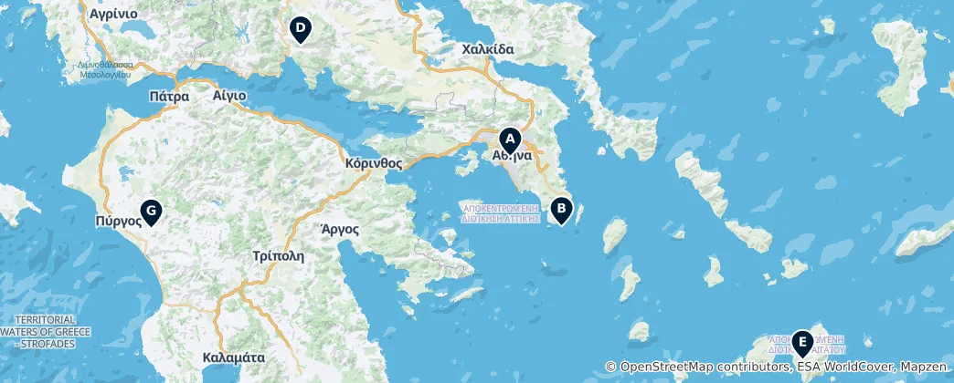 Map of Grecia