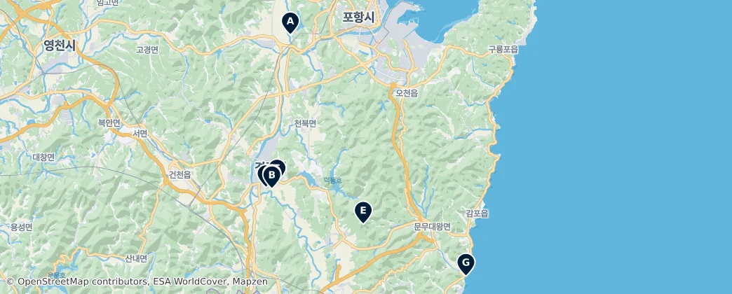 Map of Gyeongju